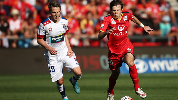 Morten Nordstrand made his debut for the Jets off the bench against Adelaide United.