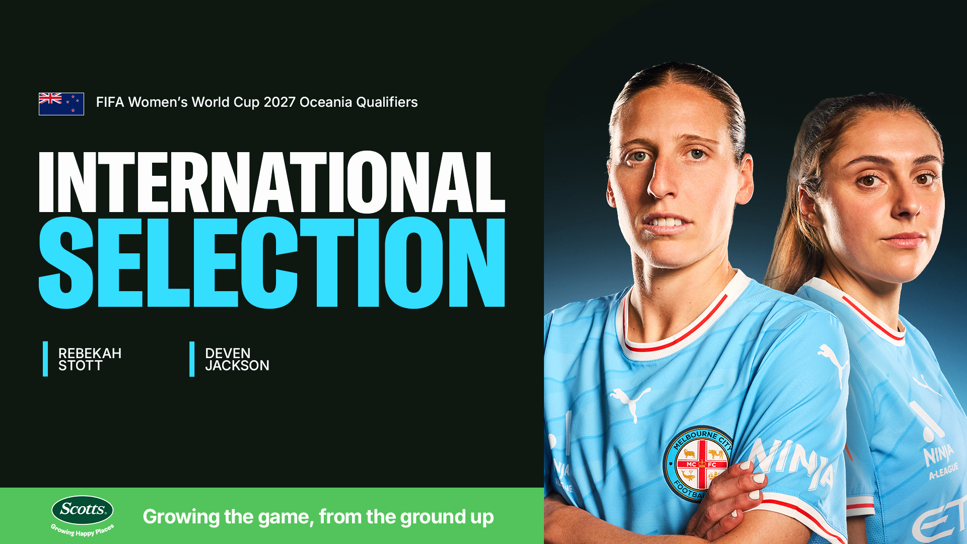 CALLED UP: Stott and Jackson selected for World Cup qualifiers